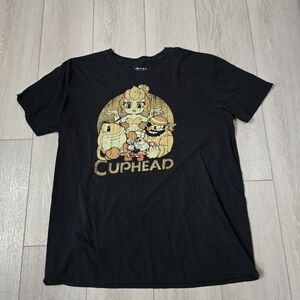 Funko Cuphead Video Game Wirh Bisses Black T-Shirt XL